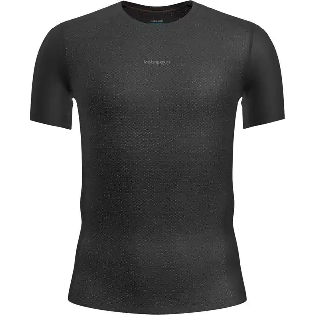 Super-Preis Icebreaker Crewe Funktionsshirt Kurz Black Herren