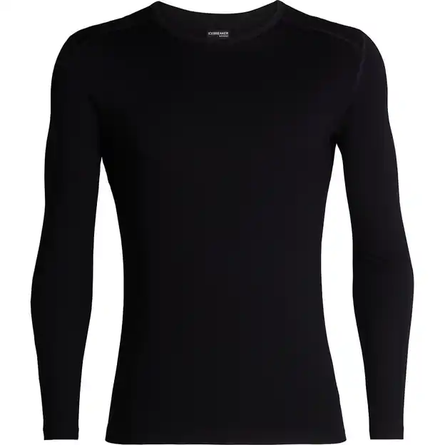 Icebreaker Tech Crewe Funktionsshirt Lang Black Herren Heißes Angebot