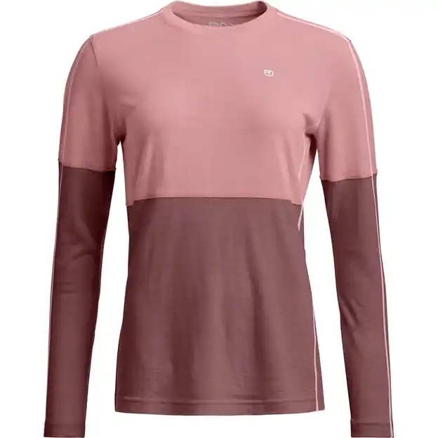 Rabatt Ortovox 185 Rock‘n‘Wool Funktionsshirt Lang Dusk Rose Damen