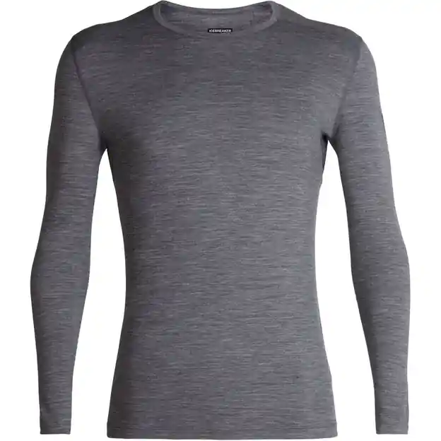 Icebreaker Oasis Crewe Funktionsshirt Lang Gritstone Heather Herren Sale