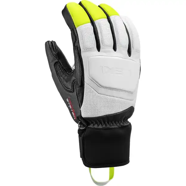 Neue Kollektion Leki Griffin Prime 3D Fingerhandschuhe White / Ice Lemon / Graphite