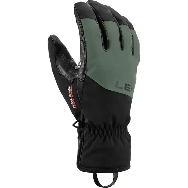 Leki Pegas 3D GTX Fingerhandschuhe Black / Dusty Green Highlight