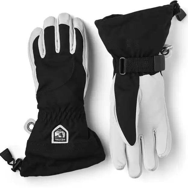 Neu Hestra Heli Fingerhandschuhe Black / Offwhite Damen