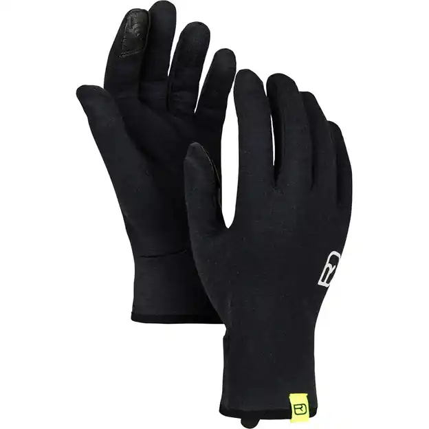 Saisonangebot Ortovox 185 Rock‘n‘Wool Unterzieh Fingerhandschuhe Black Raven Herren
