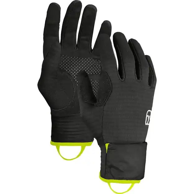 Ortovox Fleece Grid Cover Fingerhandschuhe Black Raven Herren Neue Kollektion