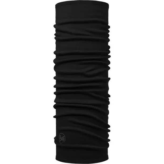 Buff Merino Midweight Neckwarmer Solid Black Preis Gesenkt