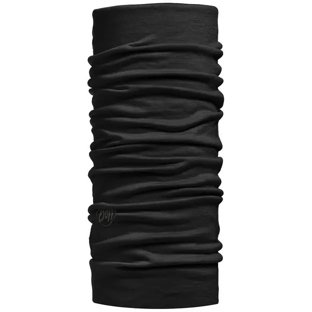 Buff Merino Lightweight Neckwarmer Solid Black Garantierte Lieferung