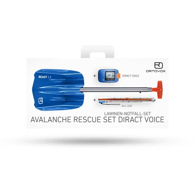 Ortovox Rescue Diract Voice + Probe 240 Sonde + Beast LVS-Set (LVS-Gerät + Sonde + Schaufel) Super-Preis