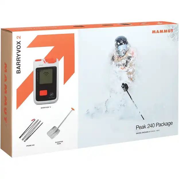 Ausverkauf Mammut Barryvox 2 Peak Barryvox 2 + Alugator Peak + Probe 240 LVS-Set (LVS-Gerät + Sonde + Schaufel) White