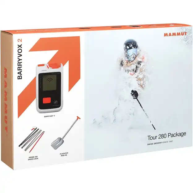 Mega-Angebot Mammut Barryvox 2 Tour 280 Package Barryvox 2 + Alugator Ride SE + Probe 280 LVS-Set (LVS-Gerät + Sonde + Schaufel) White