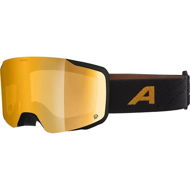 Schneller Versand Alpina Taos Q Ski-/Snowboardbrille Black Gold Matt / Gold