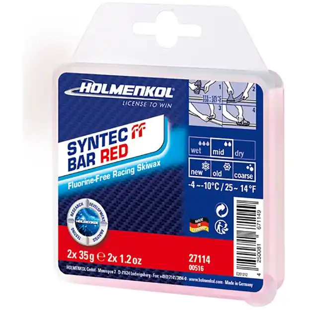 Sofort Bestellen Holmenkol Syntec FF Bar Red 2 x 35 g Gleitwachs