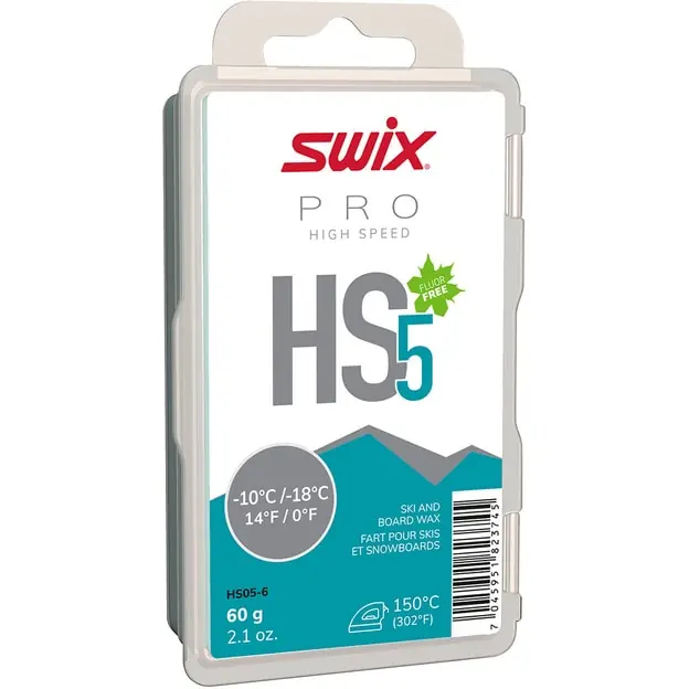 Swix HS5 Turquoise, -10°/-18°C, 60g Gleitwachs Neuheit
