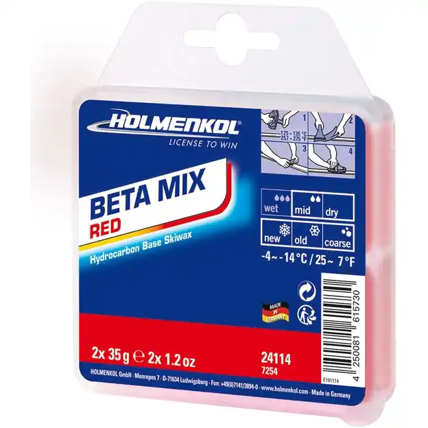 Holmenkol Beta Mix Red 2 x 35 g Gleitwachs Mega-Angebot