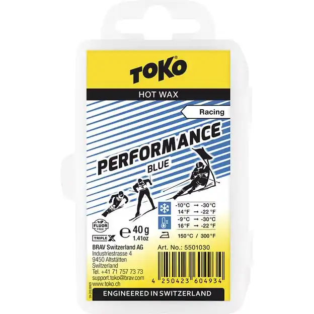 Ausverkauf Toko Performance Blue -10°/-30°C 40 g Gleitwachs