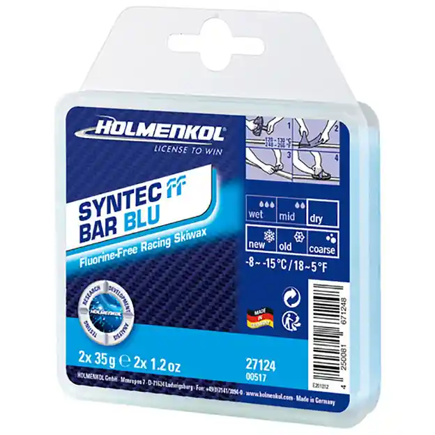 Holmenkol Syntec FF Bar Blue 2 x 35 g Gleitwachs Finale Aktion