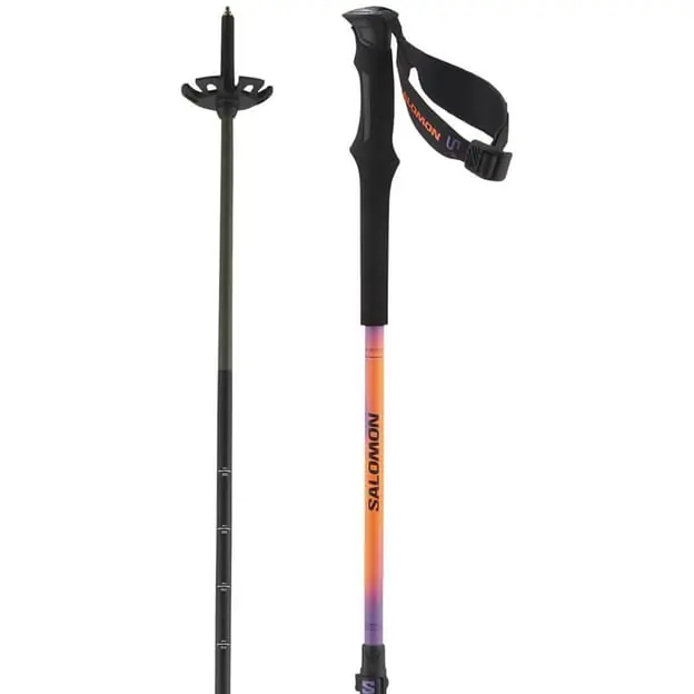 Geprüft Salomon QST Carbon S3 Teleskopstock Lilac / Neon Orange