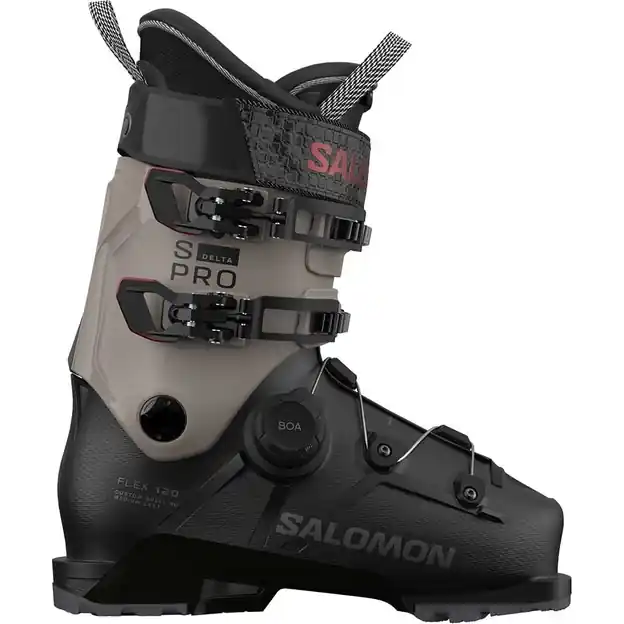 Heißes Angebot Salomon S/Pro Delta BOA 120 Skischuhe Black / Roasted Cashew / Samba Met. Herren