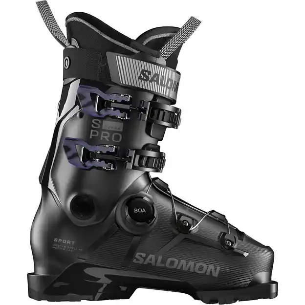 Garantierte Lieferung Salomon S/Pro Supra S BOA Sport W Skischuhe Black / Sweet Lavender / Sweet Lave Damen