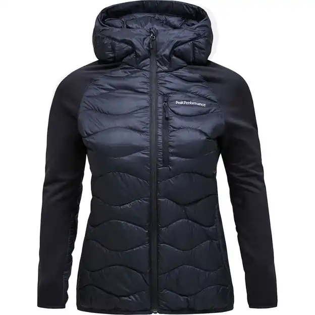 Geprüft Peak Performance Helium Down Hybrid Hood Daunenjacke Black Damen