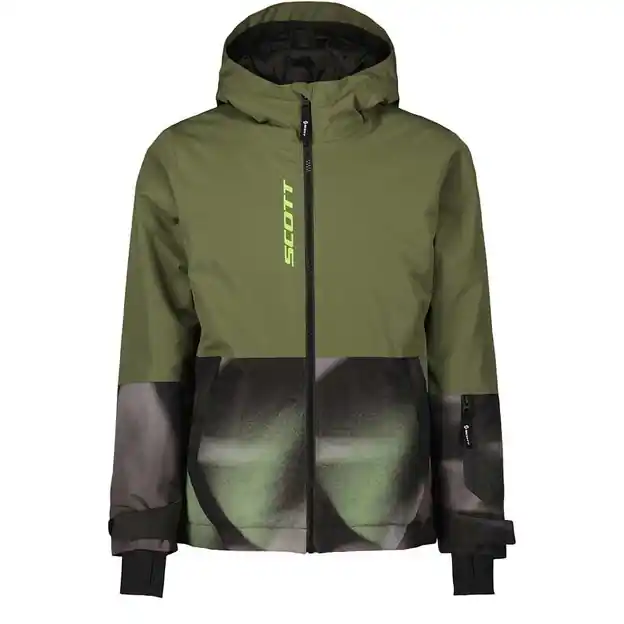 Scott Ultimate Dryo Skijacke Douglas Green / Evening Greyprin Kinder Letzte Chance