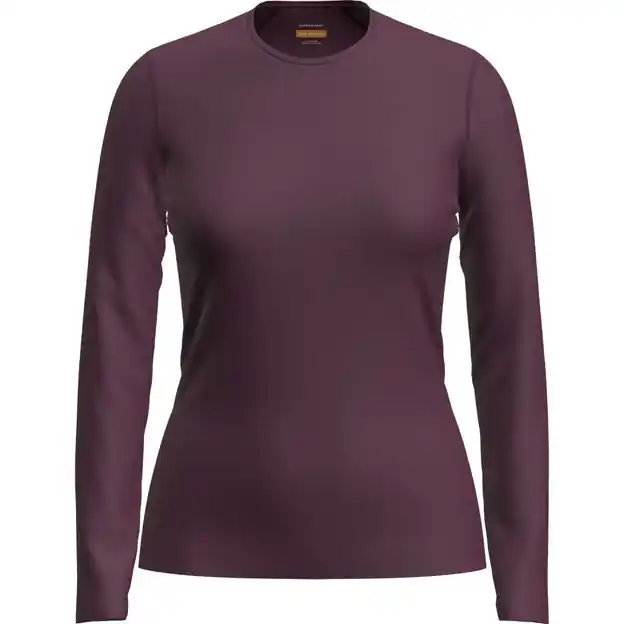 Icebreaker Oasis Crewe Funktionsshirt Lang DK / Berry Damen Schnäppchen