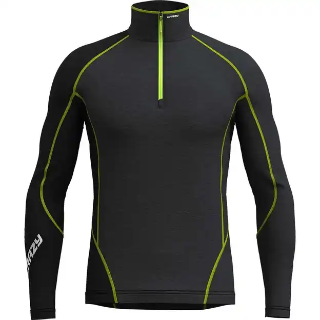 Highlight Crazy Pull Fahrenheit Zip Funktionsshirt Lang Forest Herren