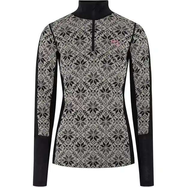 Kari Traa Anna Half-Zip Funktionsshirt Lang Black Damen Beliebt