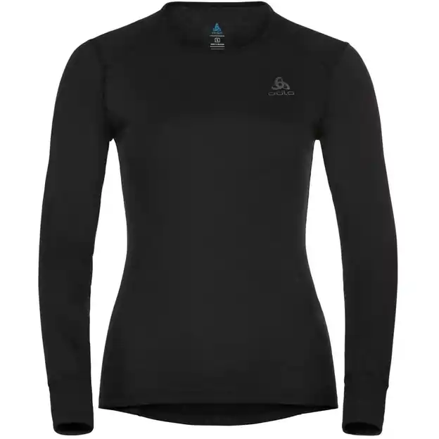 Garantierte Lieferung Odlo Active Warm Funktionsshirt Lang Black Damen