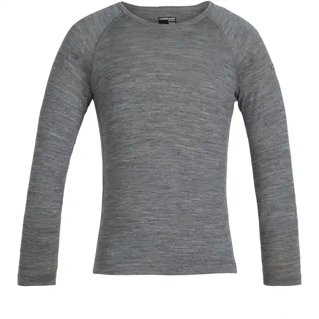Preisknaller Icebreaker Oasis Crewe Funktionsshirt Lang Gritstone Heather Kinder
