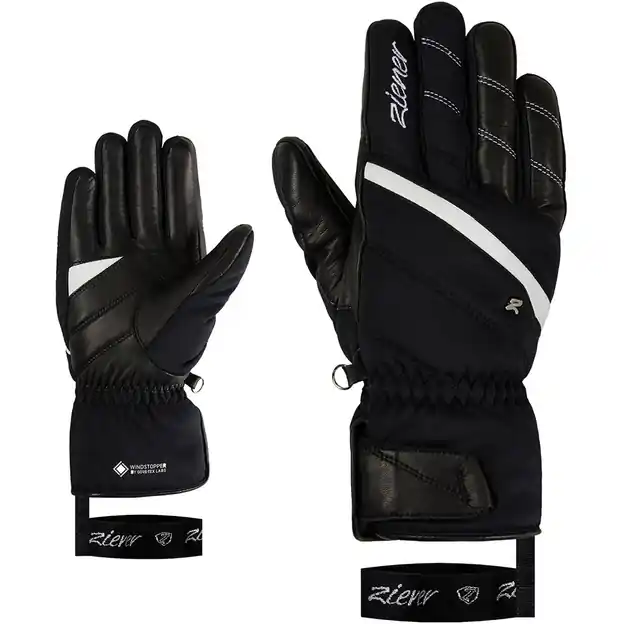 Ziener Kamy Fingerhandschuhe Black / White Damen Direktkauf