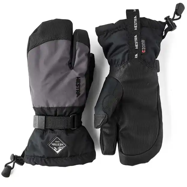 Hestra Gauntlet Czone Jr. - 3 Finger 3-Fingerhandschuhe Black / Graphite Kinder Günstig