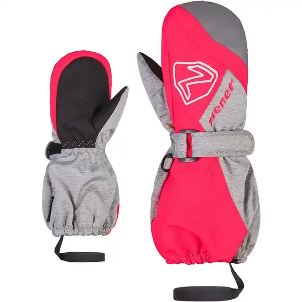 Ziener Laurus AS Junior Fausthandschuhe Light Mélange / Neon Pink Kinder Finale Aktion