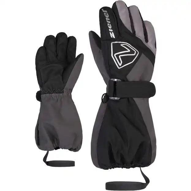 Ziener Lauro-Z Fingerhandschuhe Black Magnet Kinder Rabatt