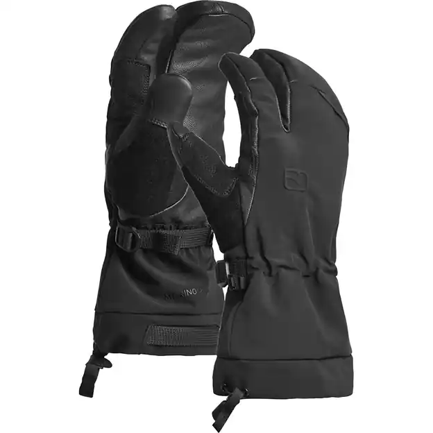 Super-Preis Ortovox Merino Freeride 3 3-Fingerhandschuhe Black Raven Herren