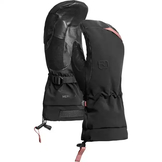 Ortovox Merino Freeride Fausthandschuhe Black Raven Damen Schnäppchen
