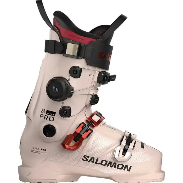Salomon S/Pro Alpha C BOA 115 W Skischuhe Lilac Ash / Black / Samba Met Damen Versand Am Gleichen Tag