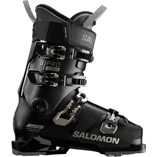 Letzte Chance Salomon S/Pro Alpha 110 W GW Skischuhe Black / Light Bronze Metallic /Black Damen