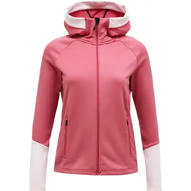 Expressversand Peak Performance Rider Essentials Zip Hood Fleecejacke Mountain Blush / Mountain Blush Damen