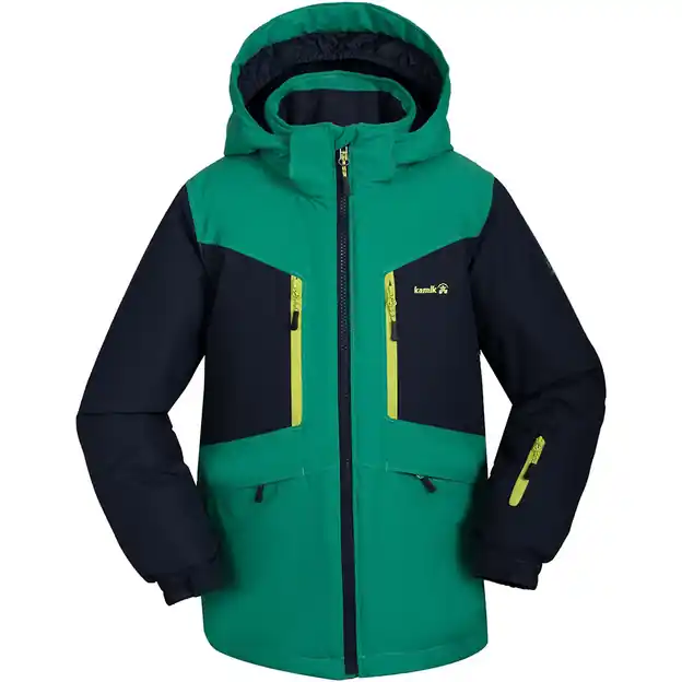 Abverkauf Kamik Max Skijacke Green / Midnight Kinder