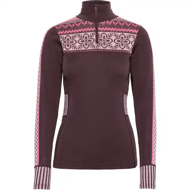 Kari Traa Ines Half Zip Funktionsshirt Lang Cocoa Powder Damen Knallerangebot