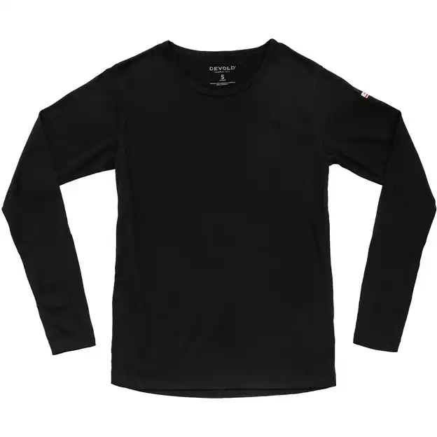 Devold Breeze Plus Merino Funktionsshirt Lang Black Damen Markenprodukt