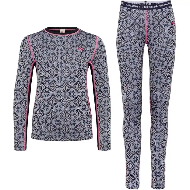 Sofort Bestellen Kari Traa Hennie Kids Funktionswäsche-Set Lang Dark Navy Blue Kinder