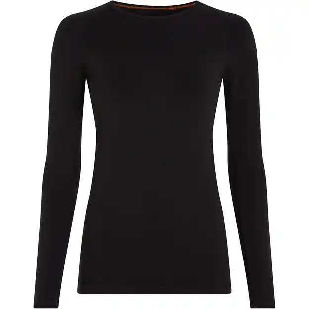Neu Icebreaker Zoneknit Crewe Funktionsshirt Lang Black Damen