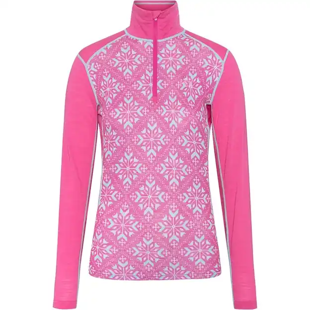 Kari Traa Iselin Half-Zip Funktionsshirt Lang Bright Pink Damen Garantierte Lieferung