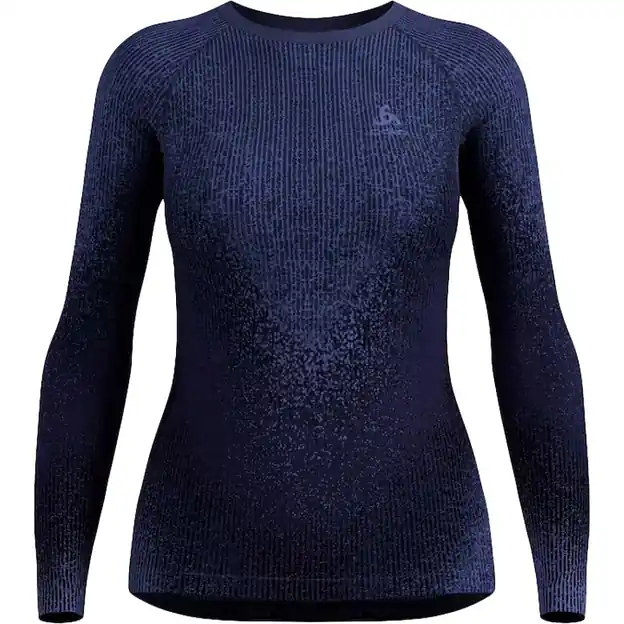 Neuheit Odlo Performance Warm Blackcomb Funktionsshirt Lang Skipper Blue Damen