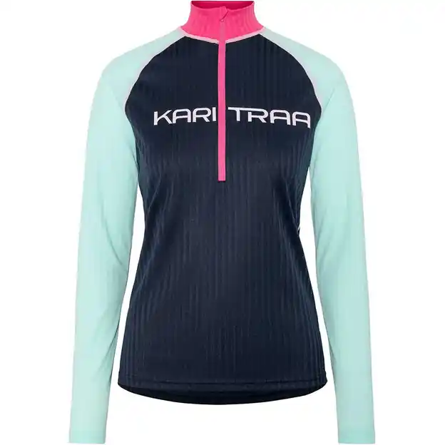 Kari Traa Ella Half Zip Funktionsshirt Lang Dark Navy Blue Damen Super-Preis