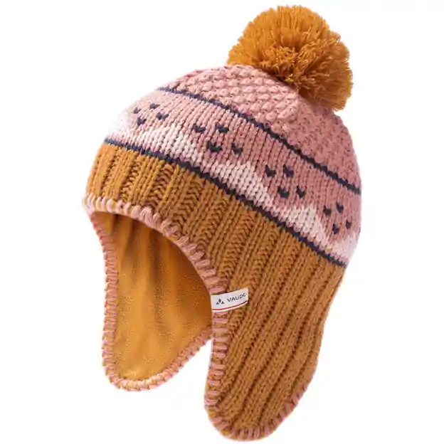 Schneller Versand Vaude Knitted Cap IV Mütze Silt Brown / Rose Kinder
