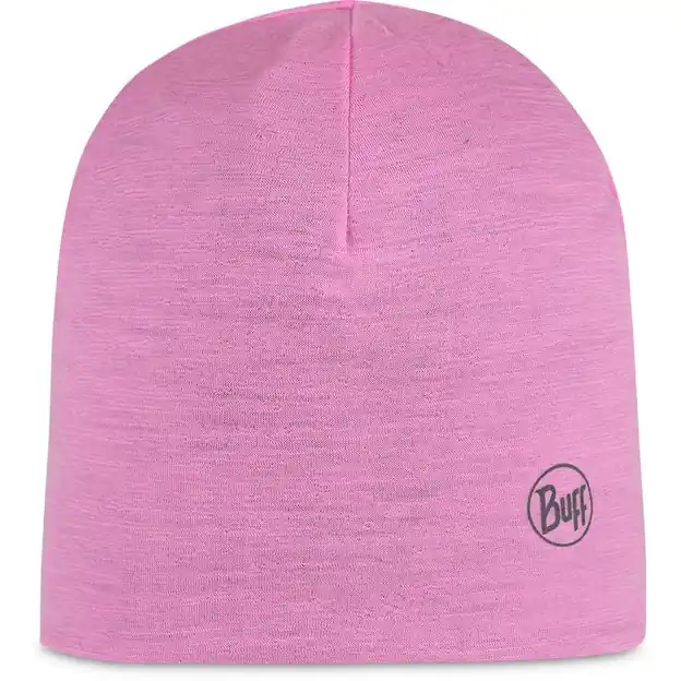 Preiswert Buff Lightweight Merino Reversible Mütze Fluor Fuchsia / Grey Kinder