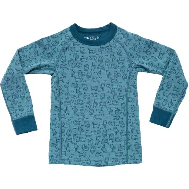 Billig Devold Duo Active Merino Funktionsshirt Lang Moon Kinder